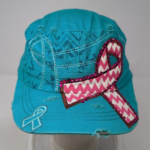 Ribbon Slideback Cadet Army Cap Hat Blue One Size Embroidered Leader - Picture 2 of 9